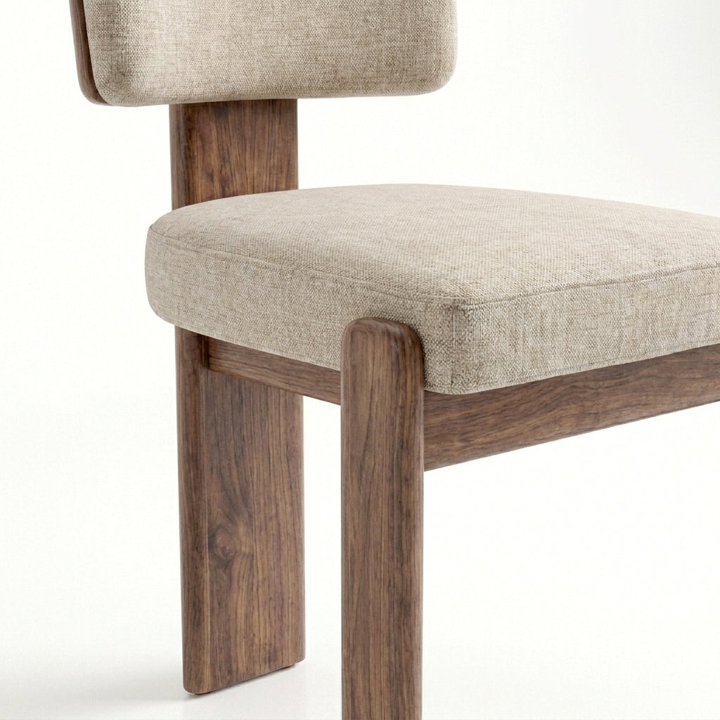 Silla Loris en Madera Sólida Rosa Morada · Escultural