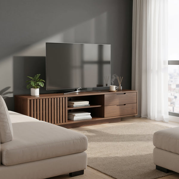 Mueble de TV Velin Nogal · Diseño Minimalista - vista alternativa
