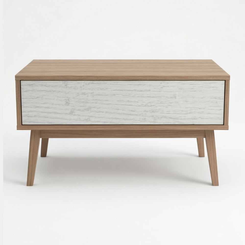 Mesa Centro Mid-Century en Madera Natural · Arquitectónico