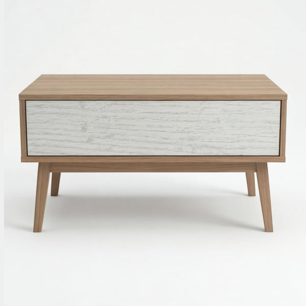Mesa Centro Mid-Century en Madera Natural · Arquitectónico