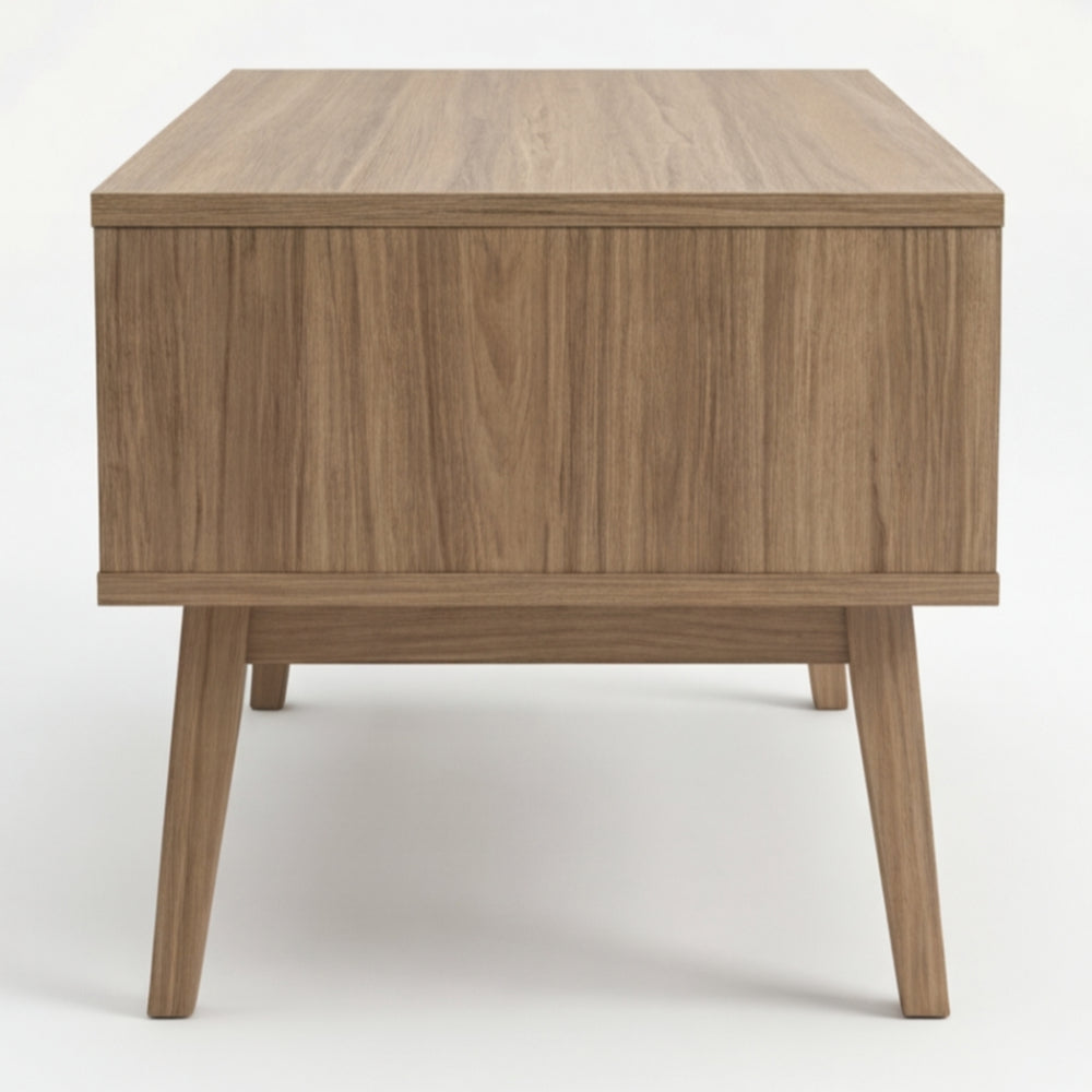 Mesa Centro Mid-Century en Madera Natural · Arquitectónico