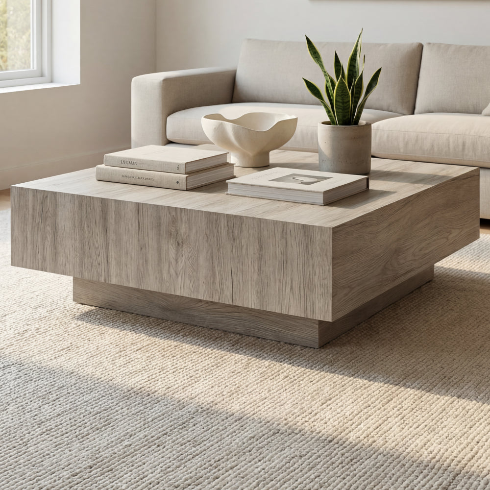Mesa Centro Monolith en Madera Natural · Arquitectónico