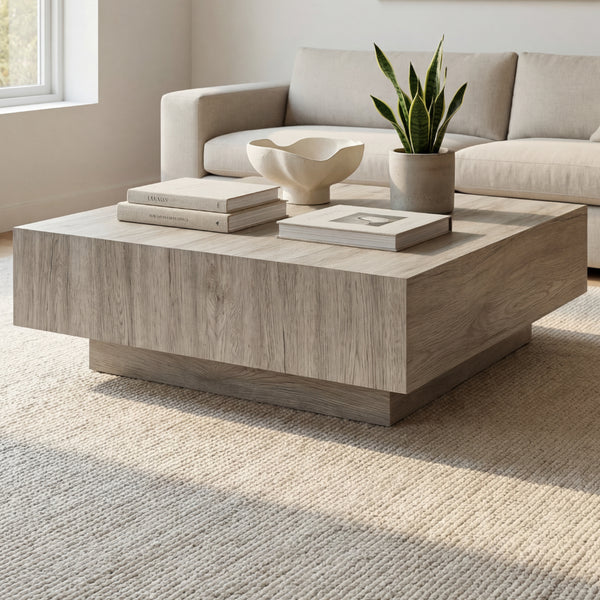 Mesa Centro Monolith en Madera Natural · Arquitectónico