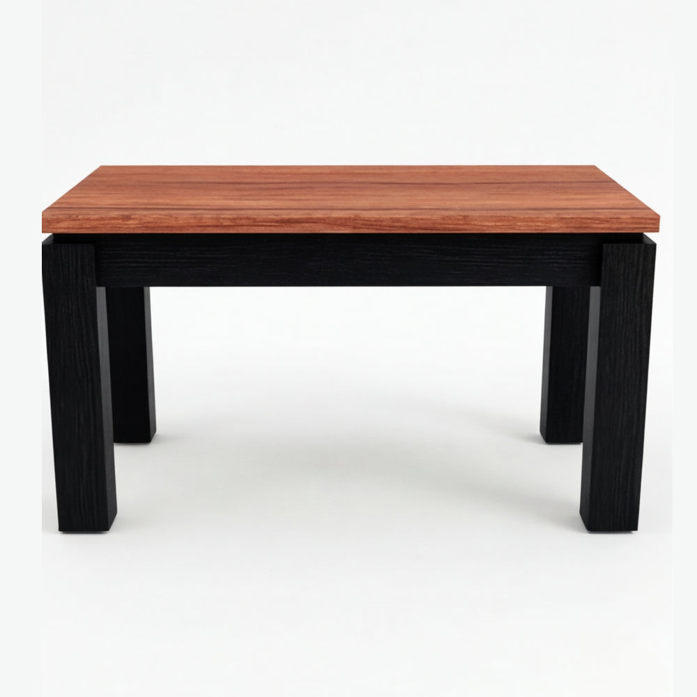 Mesa Centro Diseño Bi-Tono en Madera Natural Sólida · Escultural