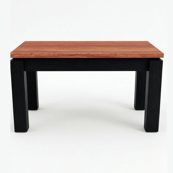 Mesa Centro Diseño Bi-Tono en Madera Natural Sólida · Escultural