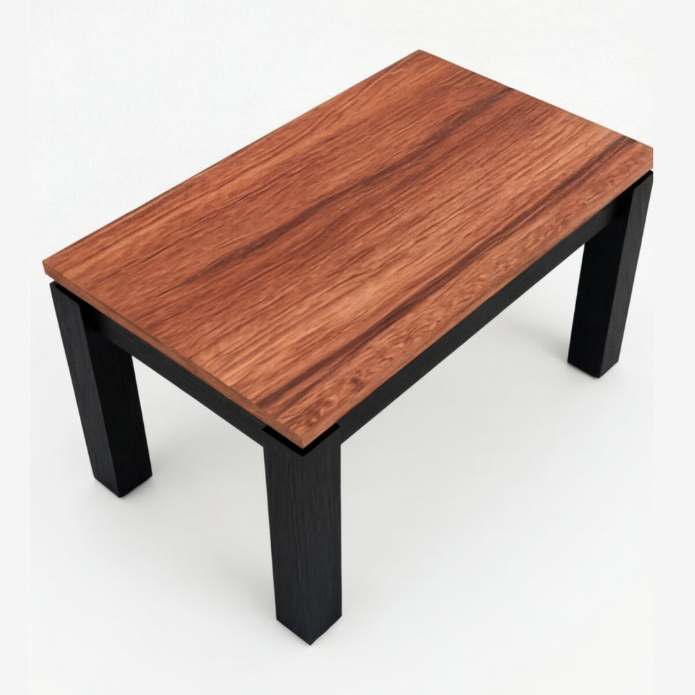 Mesa Centro Diseño Bi-Tono en Madera Natural Sólida · Escultural