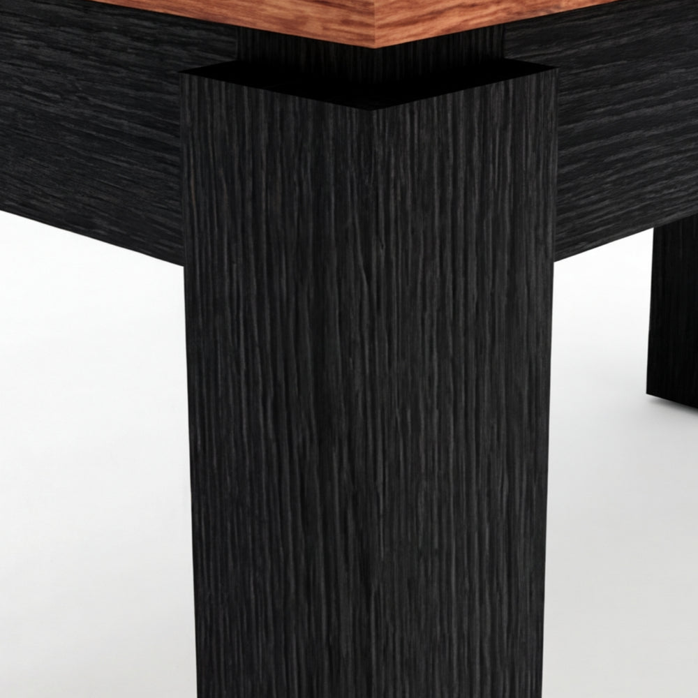 Mesa Centro Diseño Bi-Tono en Madera Natural Sólida · Escultural