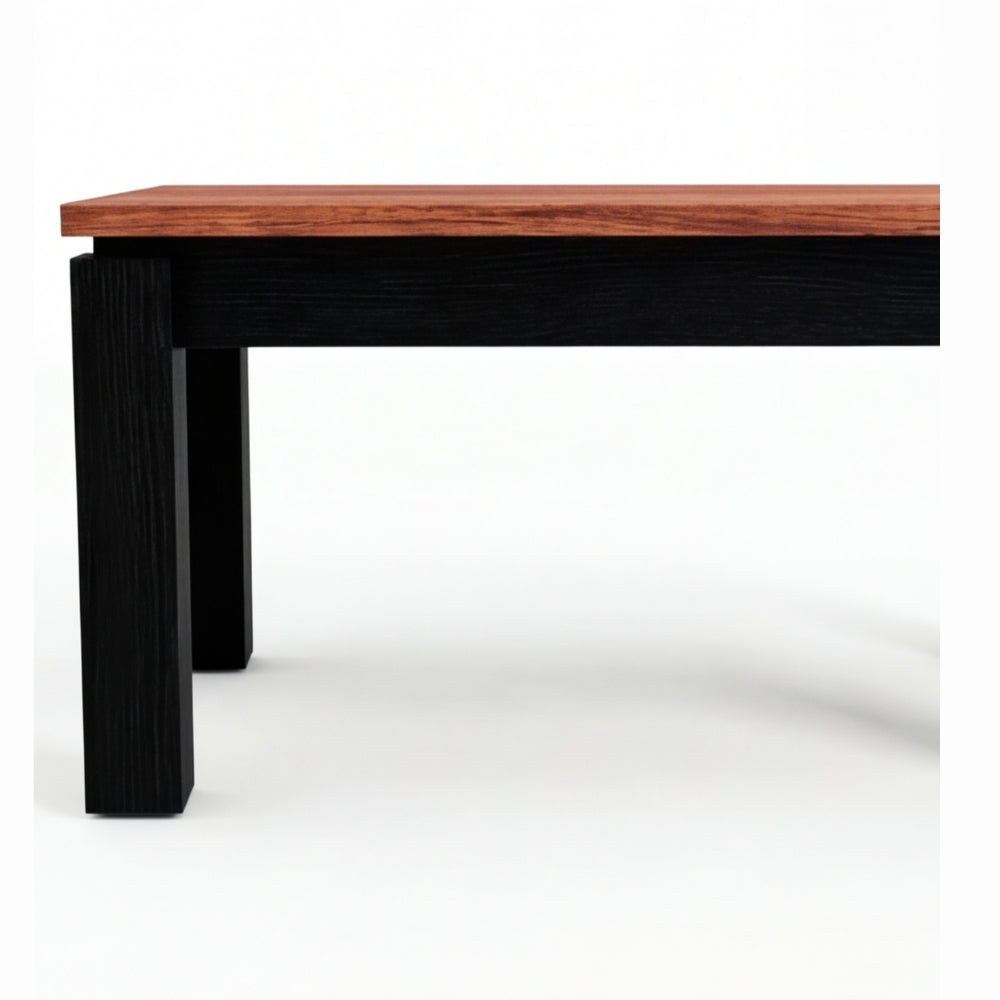 Mesa Centro Diseño Bi-Tono en Madera Natural Sólida · Escultural