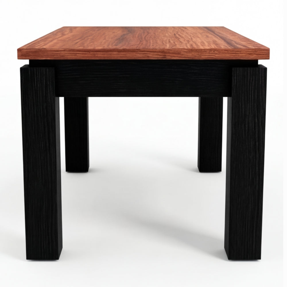 Mesa Centro Diseño Bi-Tono en Madera Natural Sólida · Escultural