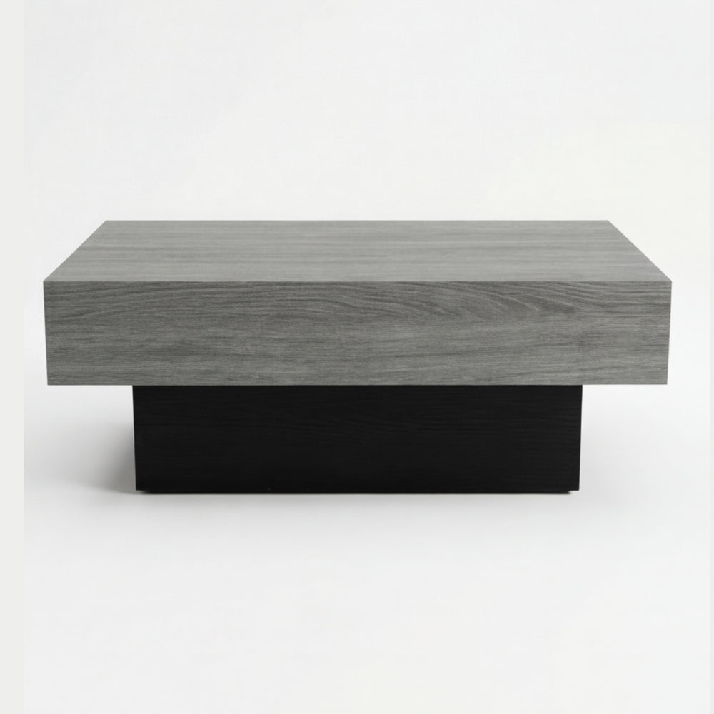 Mesa Centro Evo-Block en Madera Natural · Minimalista
