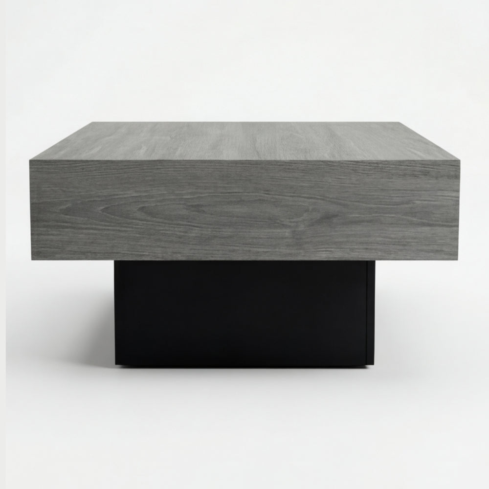 Mesa Centro Evo-Block en Madera Natural · Minimalista