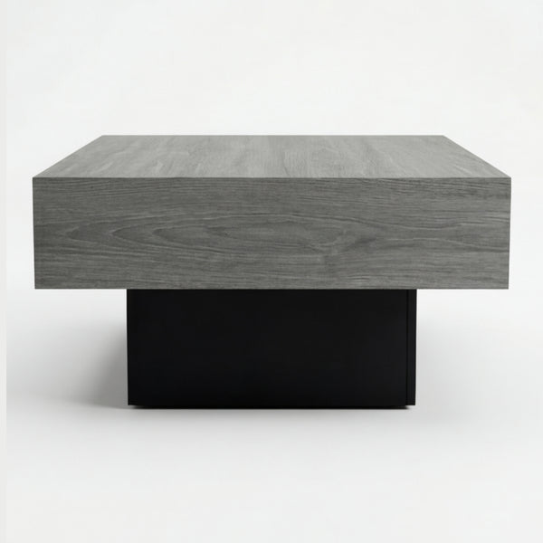 Mesa Centro Evo-Block en Madera Natural · Minimalista