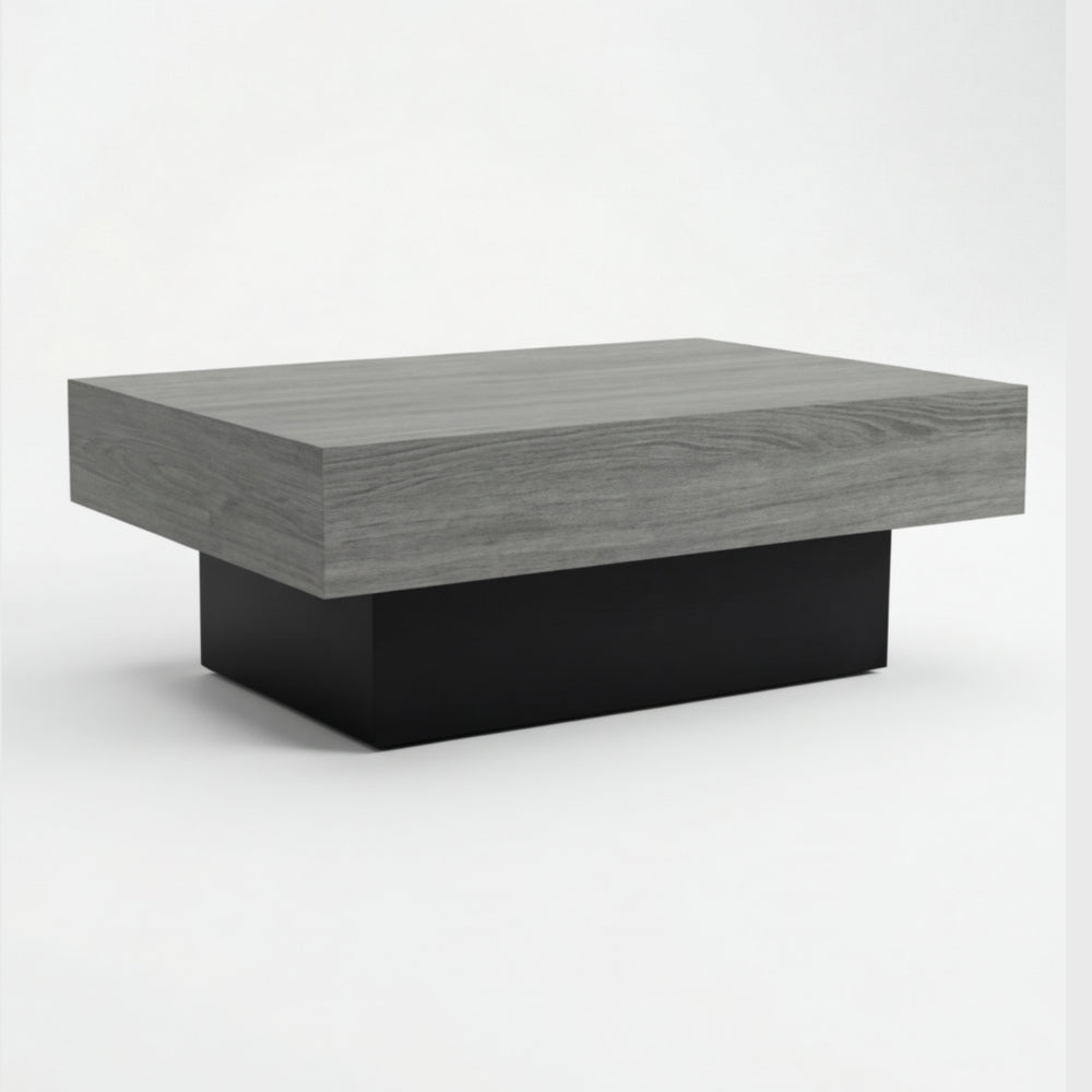 Mesa Centro Evo-Block en Madera Natural · Minimalista