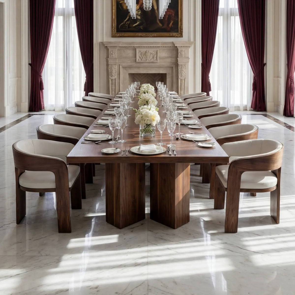 Comedor Nautilus en Nogal y Madera Sólida · Monolítico