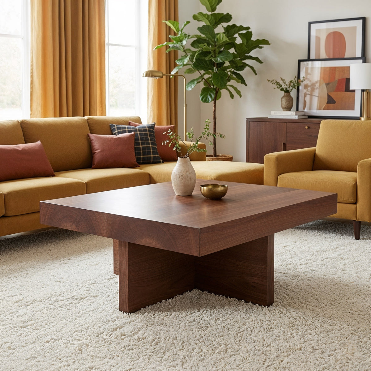 Mesa de Centro Volar en Parota Tropical · Minimalista