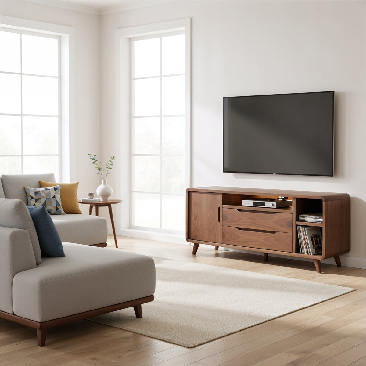 Mueble de TV Elric · Nogal Elegante