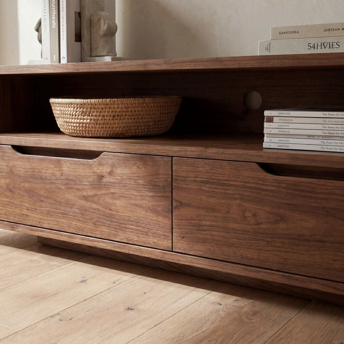 Mueble de TV Clyne | Nogal | Elegante Diseño Moderno