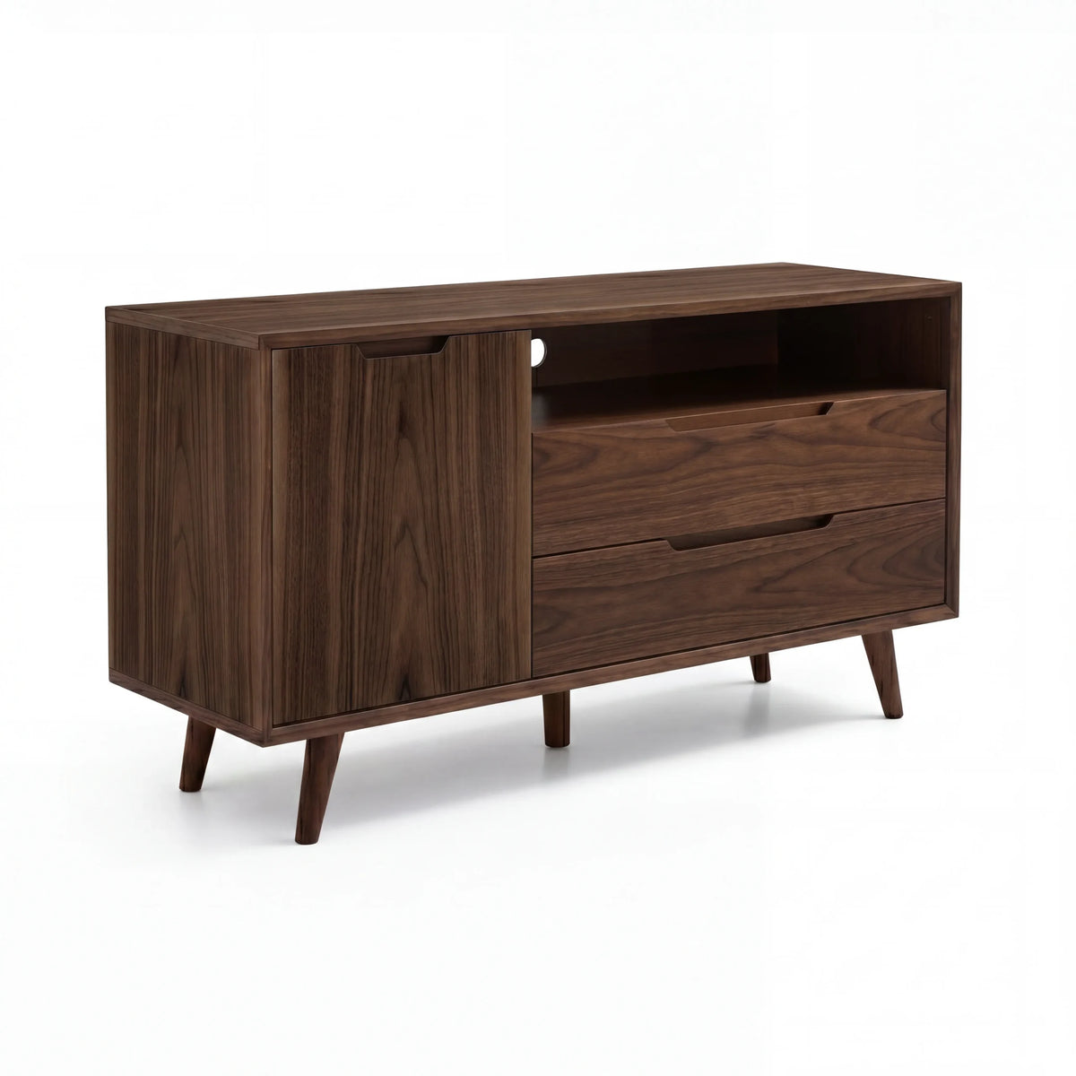 Mueble de TV Coren · Nogal y Rosa · Diseño Premium