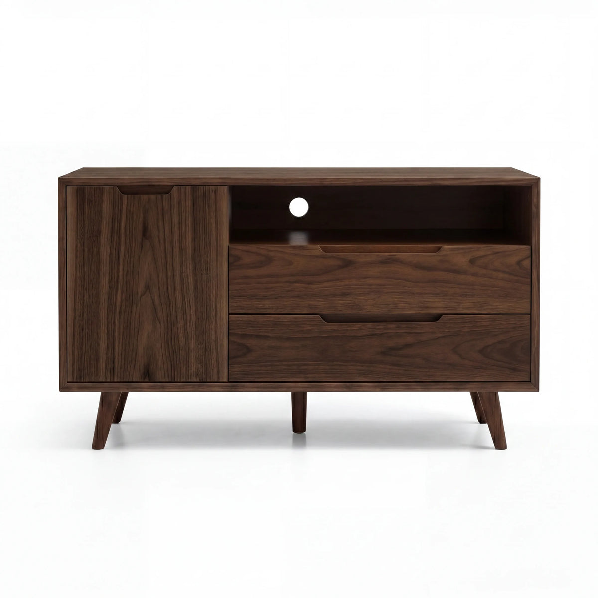 Mueble de TV Coren · Nogal y Rosa · Diseño Premium