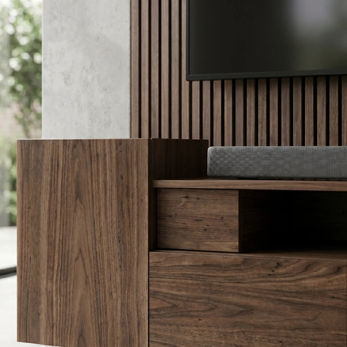 Mueble de TV Draven · Nogal · Sofisticación Moderna