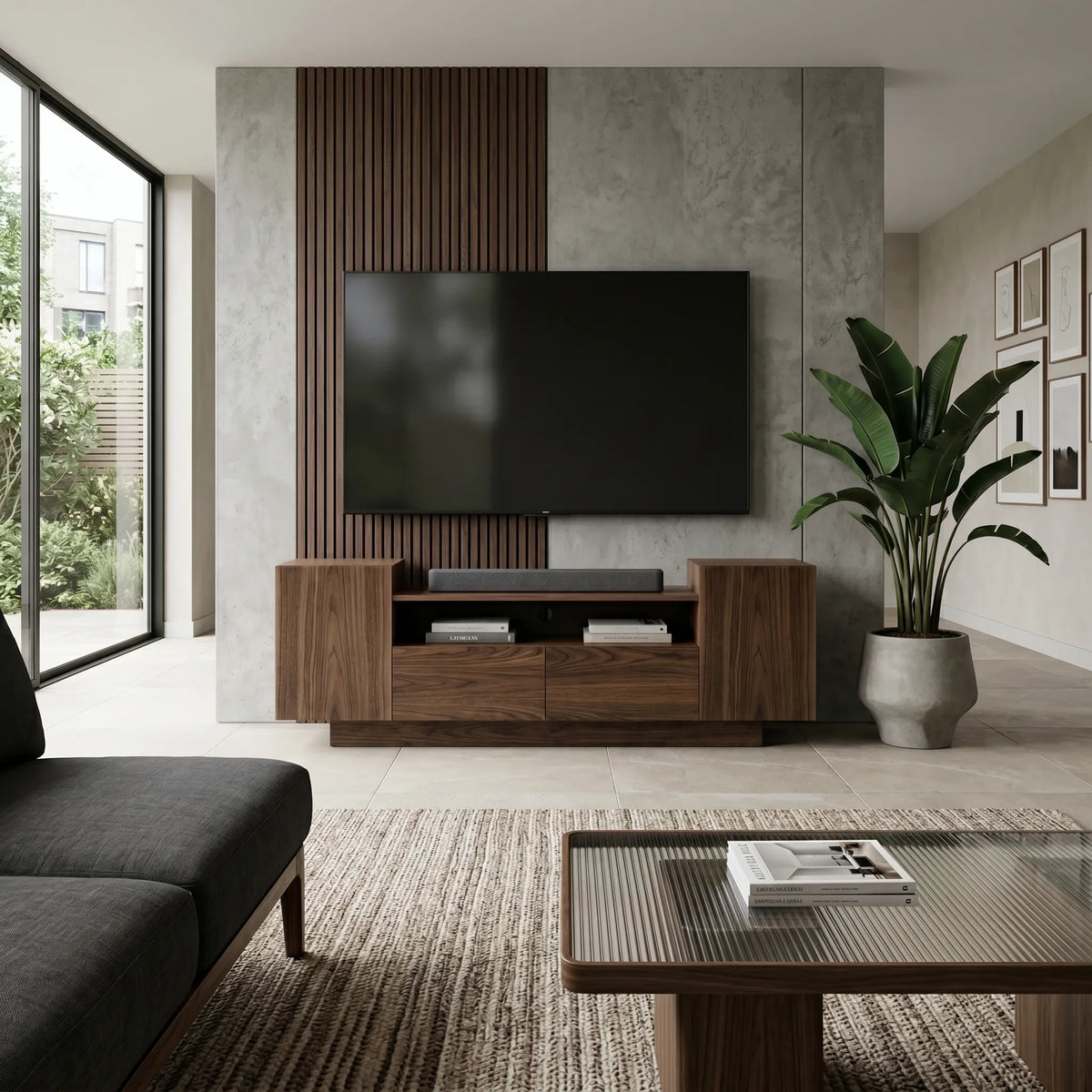 Mueble de TV Draven · Nogal · Sofisticación Moderna