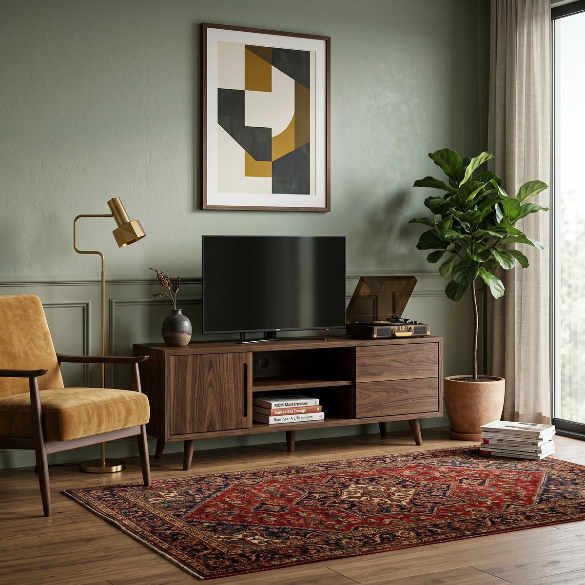 Mueble de TV Norvé | Nogal Elegante y Funcional