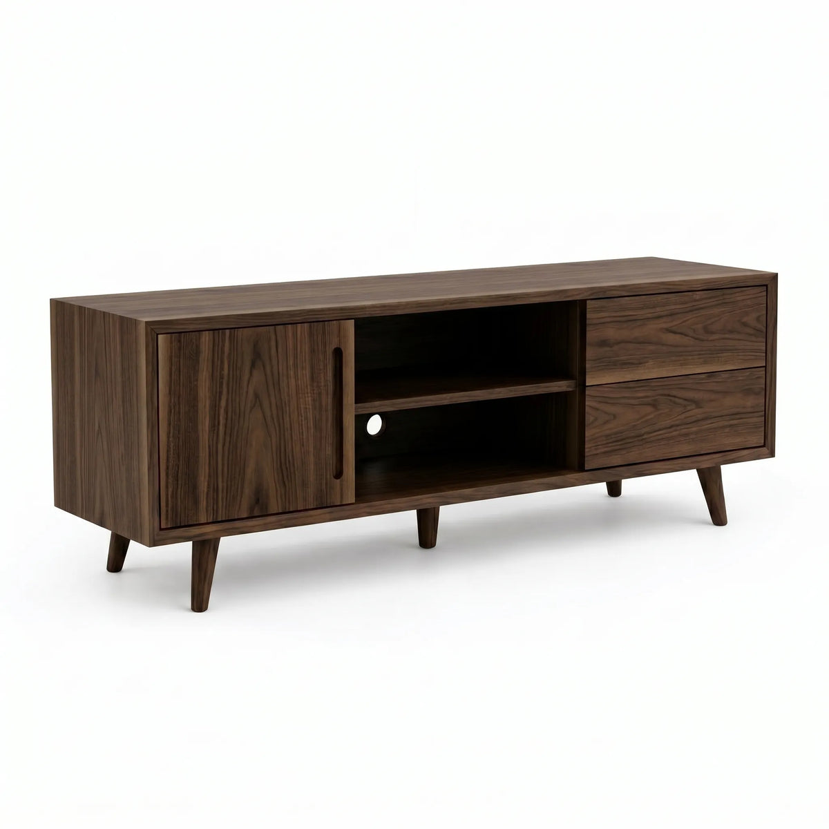 Mueble de TV Norvé | Nogal Elegante y Funcional