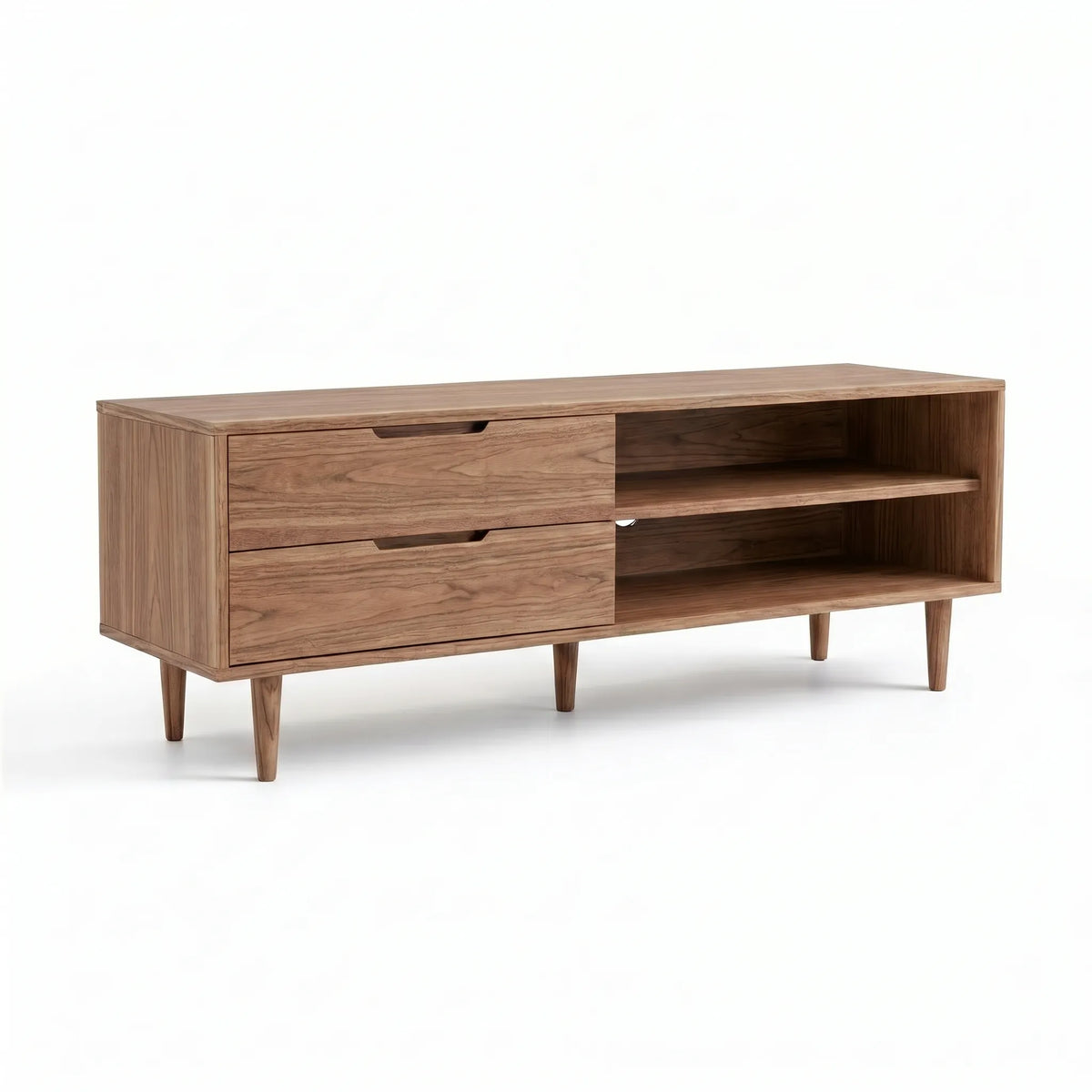 Mueble de TV Vénor Nogal · Diseño Minimalista Deluxe
