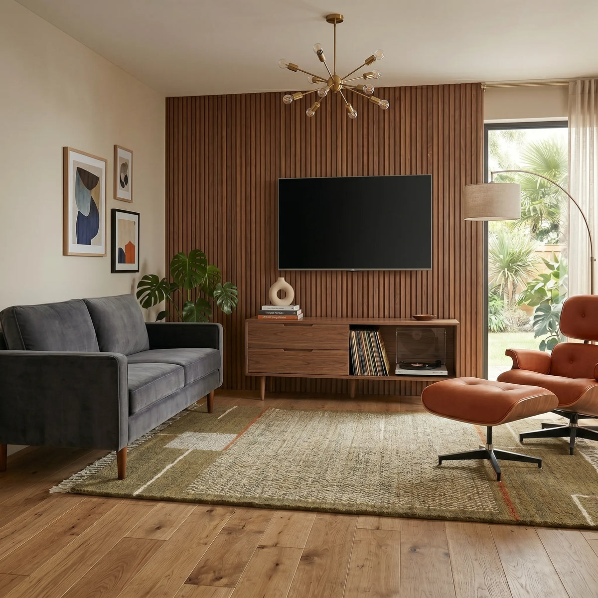 Mueble de TV Vénor Nogal · Diseño Minimalista Deluxe