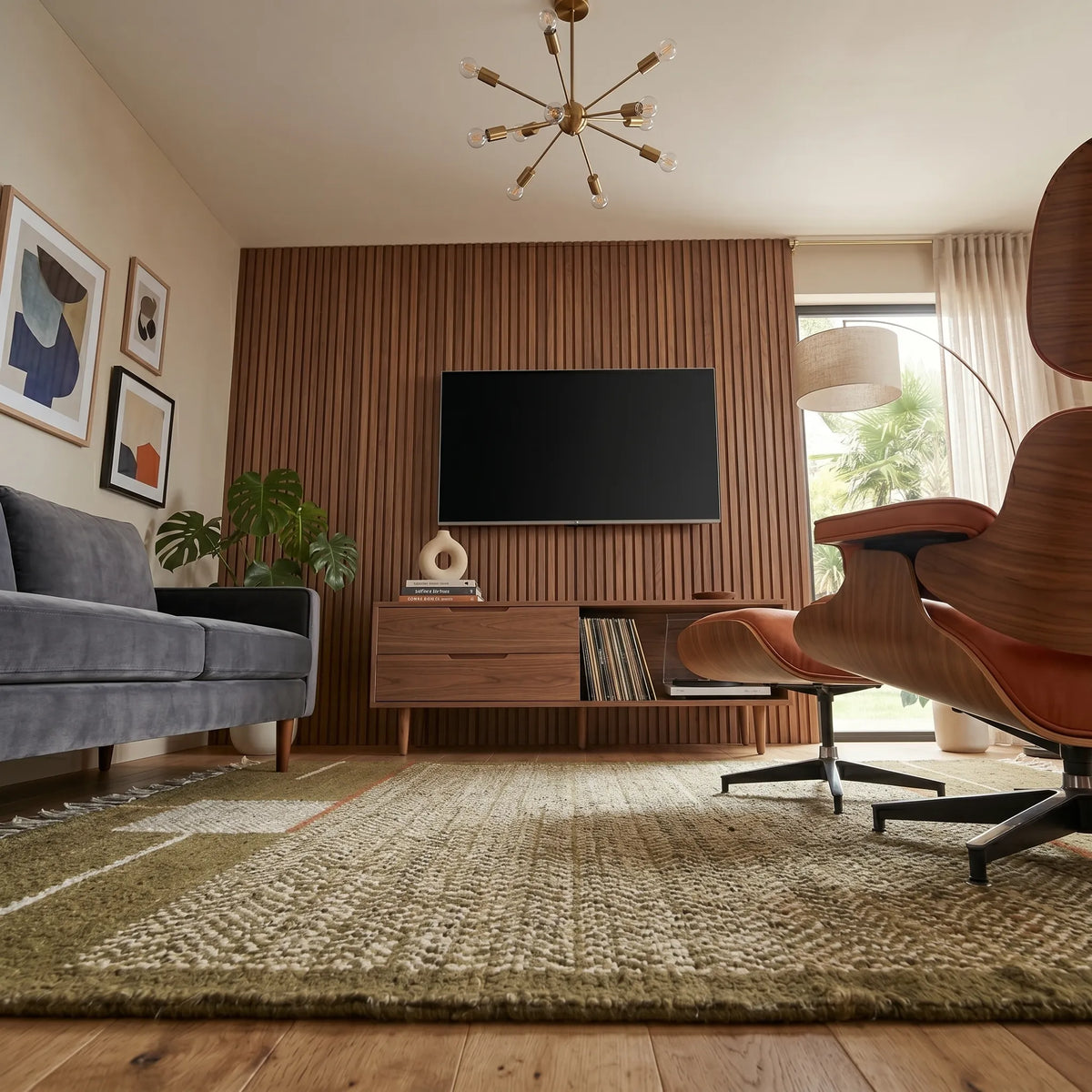 Mueble de TV Vénor Nogal · Diseño Minimalista Deluxe