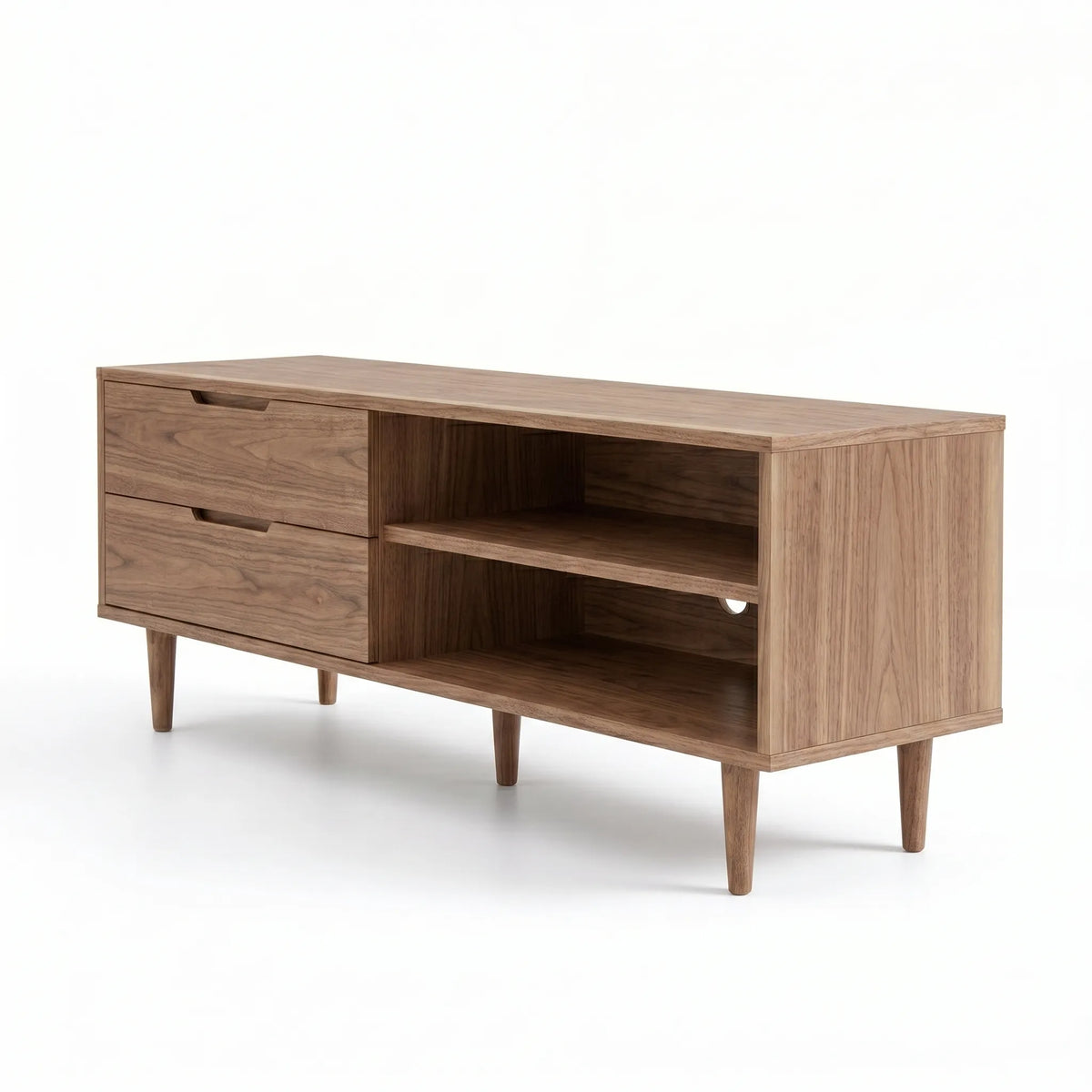 Mueble de TV Vénor Nogal · Diseño Minimalista Deluxe