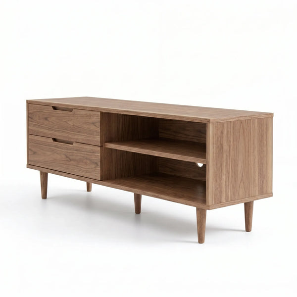Mueble de TV Vénor Nogal · Diseño Minimalista Deluxe