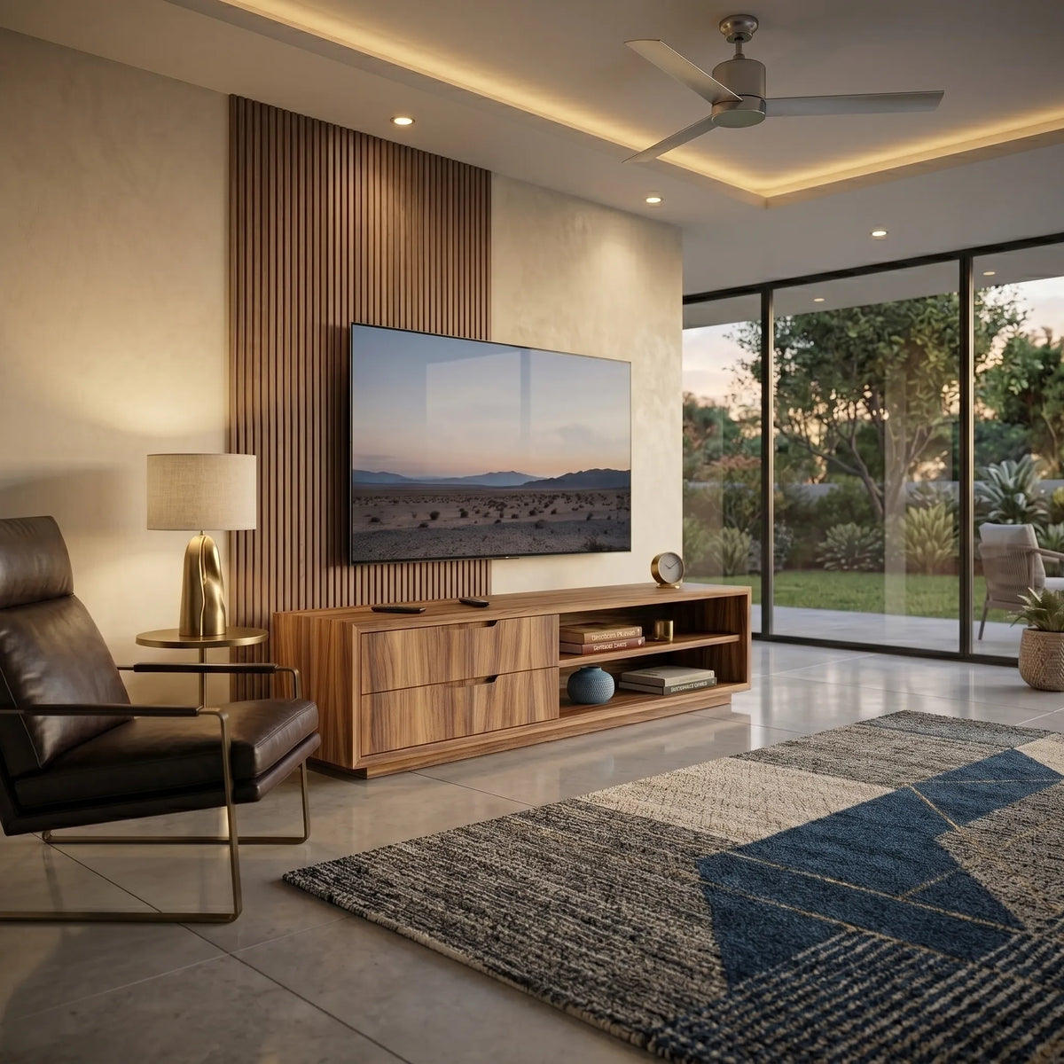 Mueble de TV Volden Nogal · Duradero y Elegante