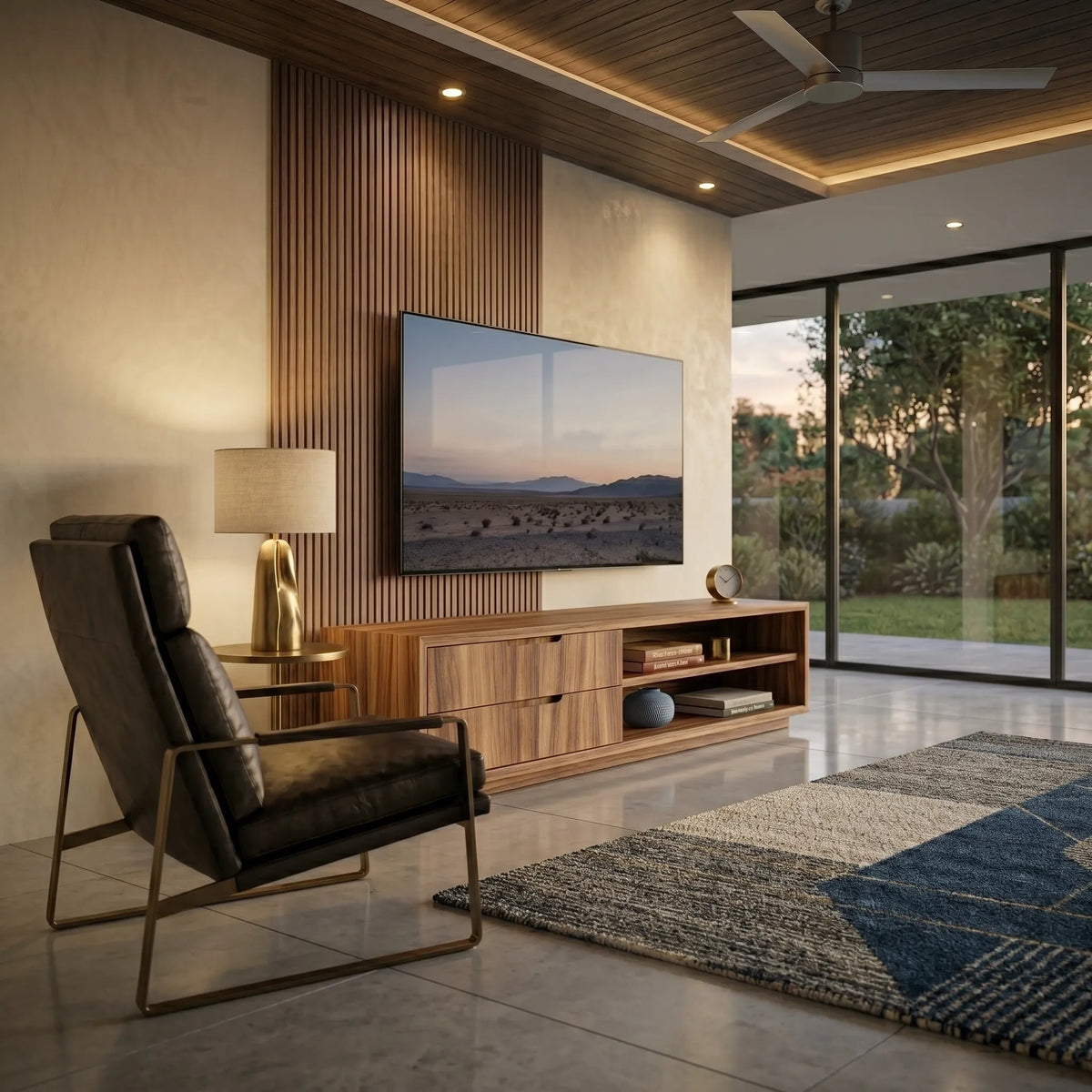 Mueble de TV Volden Nogal · Duradero y Elegante