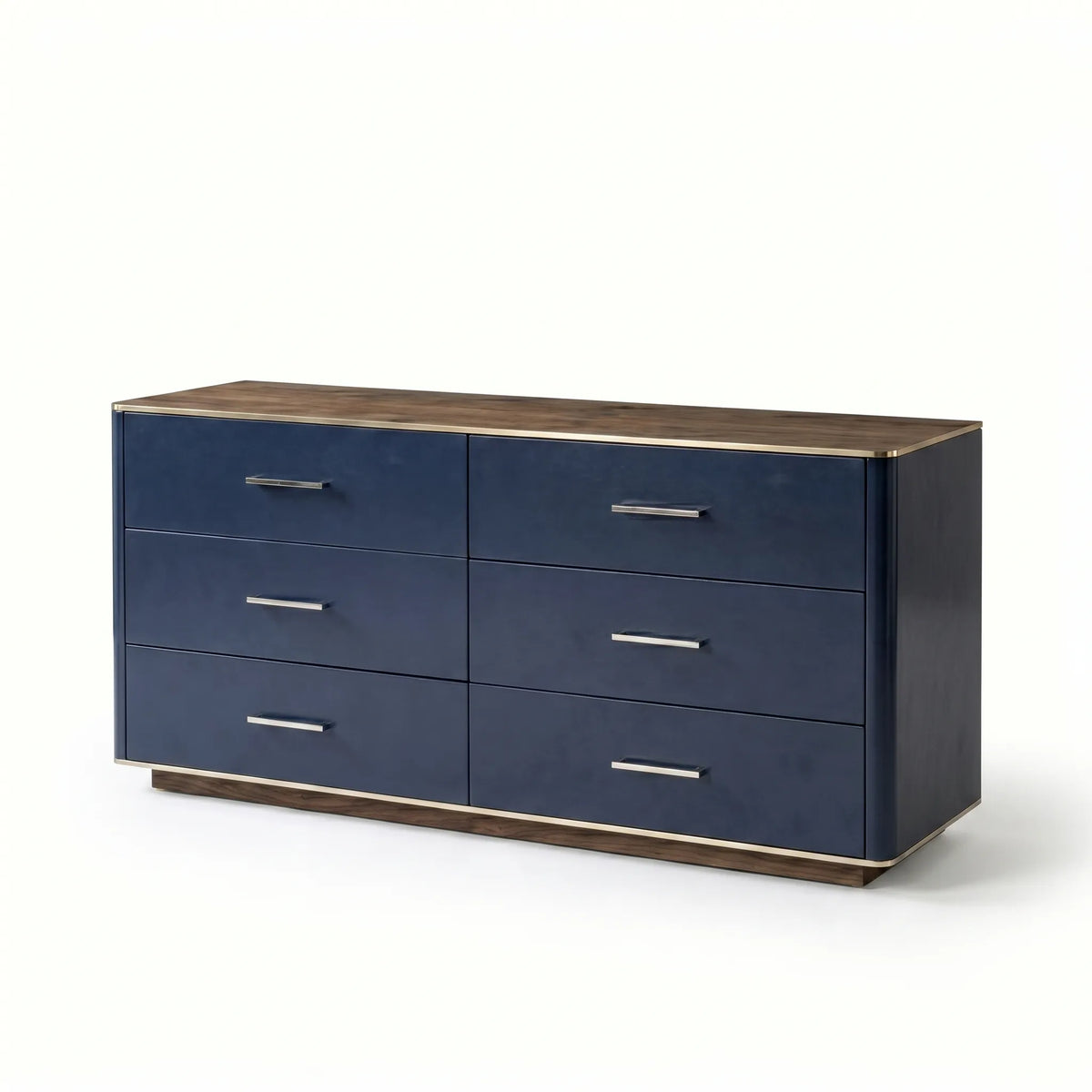 Cómoda Cajonera Astoria de 6 Cajones en Azul y Nogal - Foto 4 Lemich