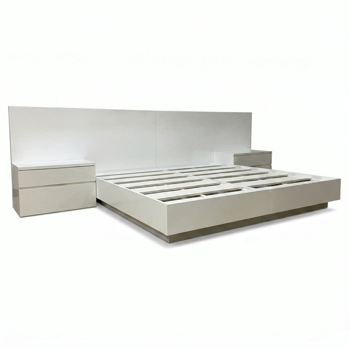 Juego de Recámara Gloss en MDF Blanco Alto Brillo - Foto 5 Lemich