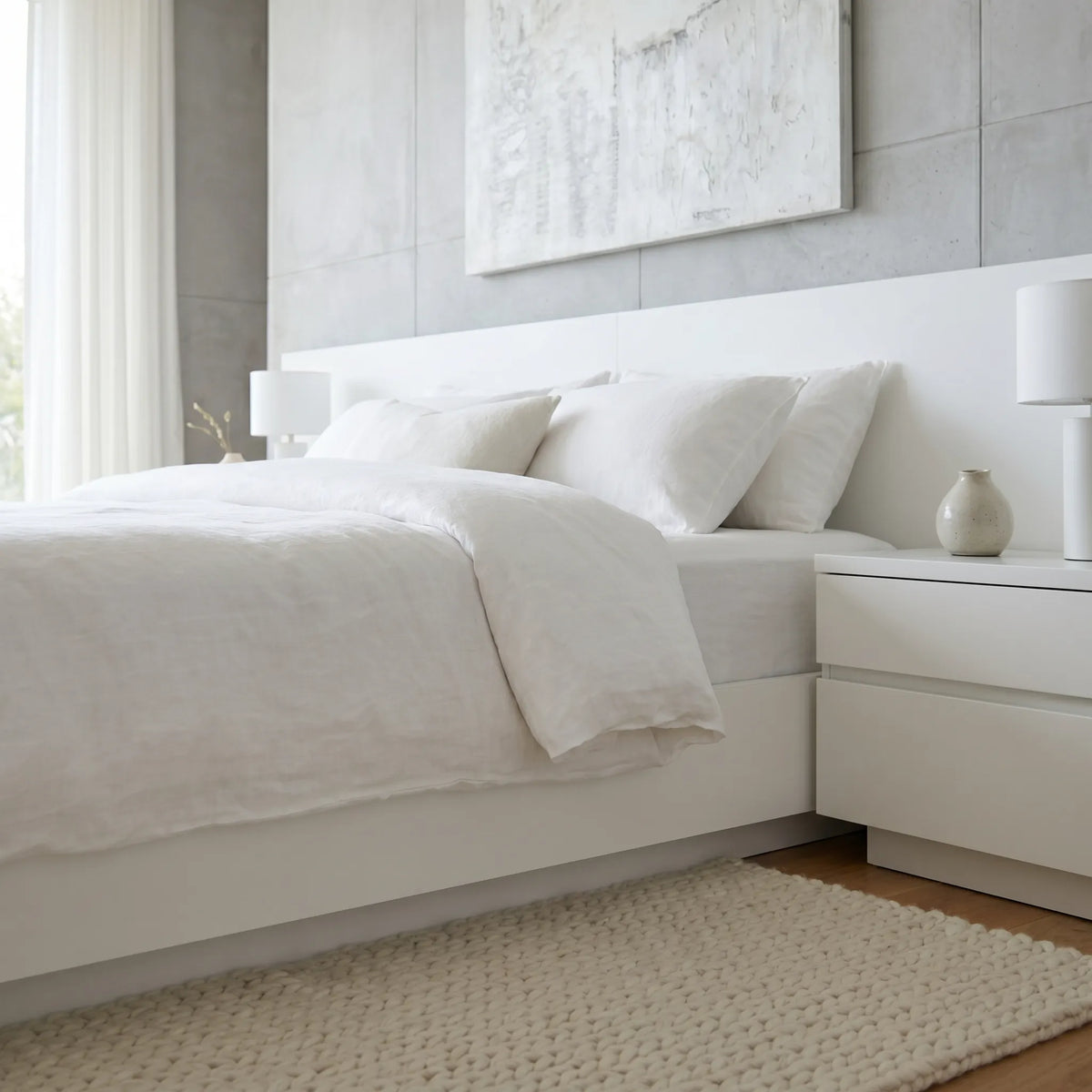 Juego de Recámara Gloss en MDF Blanco Alto Brillo - Foto 6 Lemich