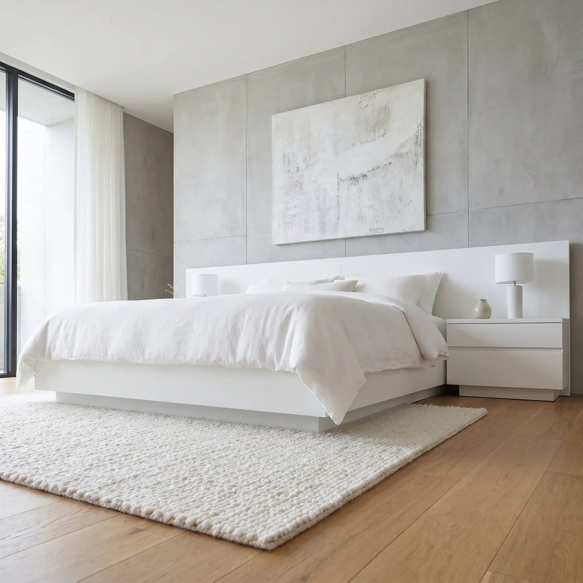 Juego de Recámara Gloss en MDF Blanco Alto Brillo - Foto 3 Lemich