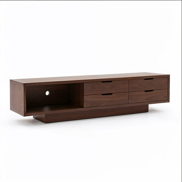 Mueble de TV Silor en nogal americano, vista principal completa