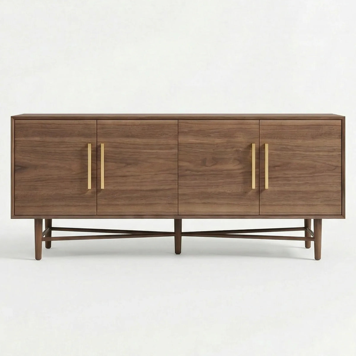 Buffet Podena – Credenza en Nogal Oscuro con Dorado