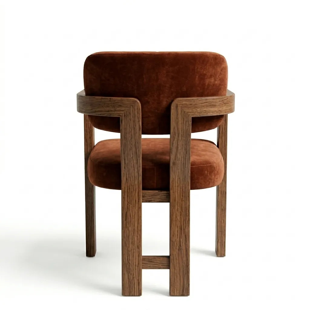 Silla Exalt en Rosa Morada Sólida y Terciopelo · Escultural