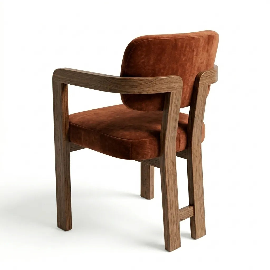 Silla Exalt en Rosa Morada Sólida y Terciopelo · Escultural