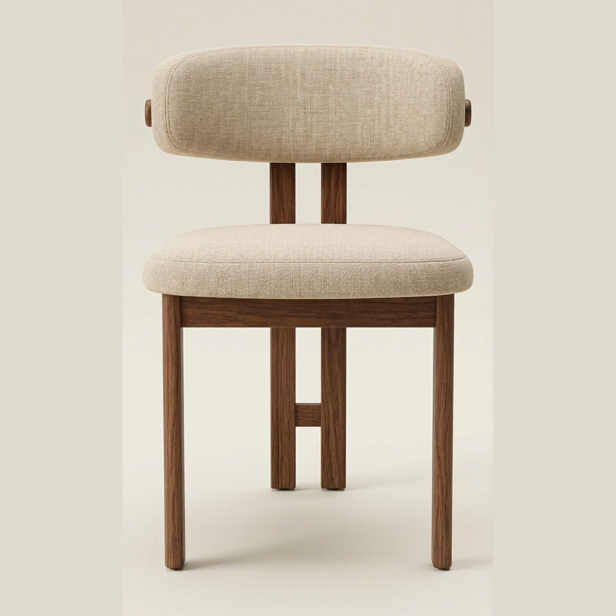 Silla Maren en Madera Sólida con Base Rosa Morada · Escultural
