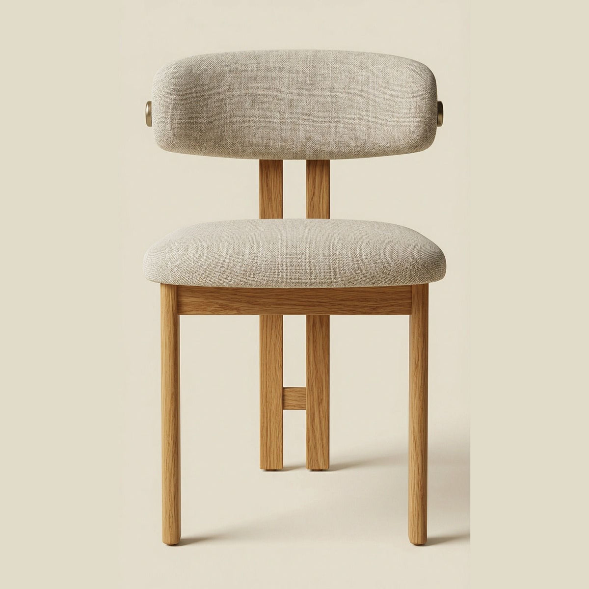 Silla Maren en Madera Sólida con Base Rosa Morada · Escultural