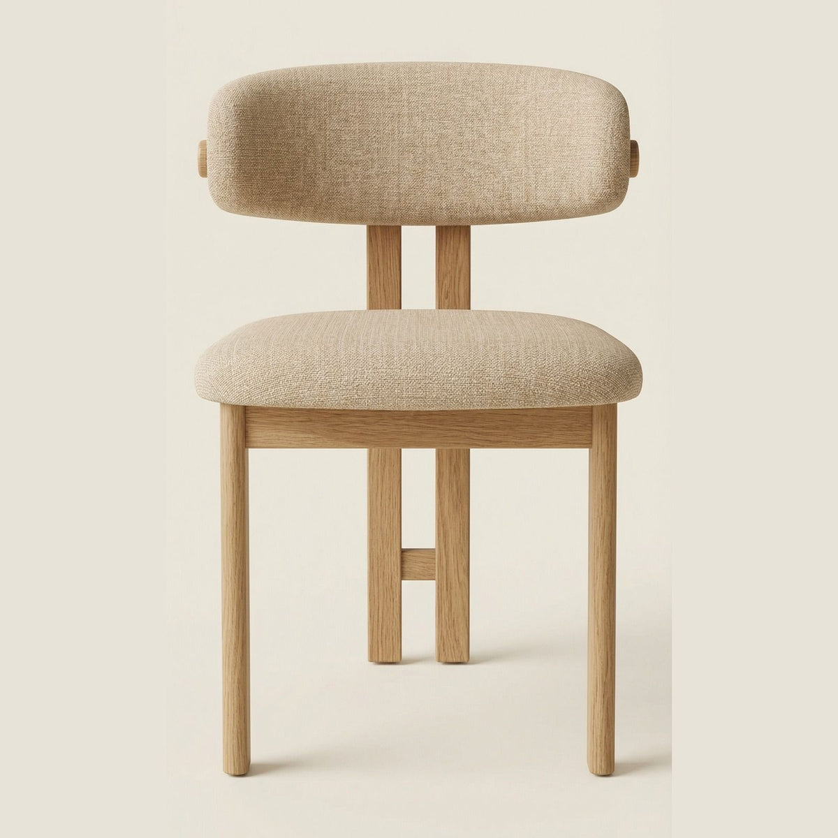Silla Maren en Madera Sólida con Base Rosa Morada · Escultural