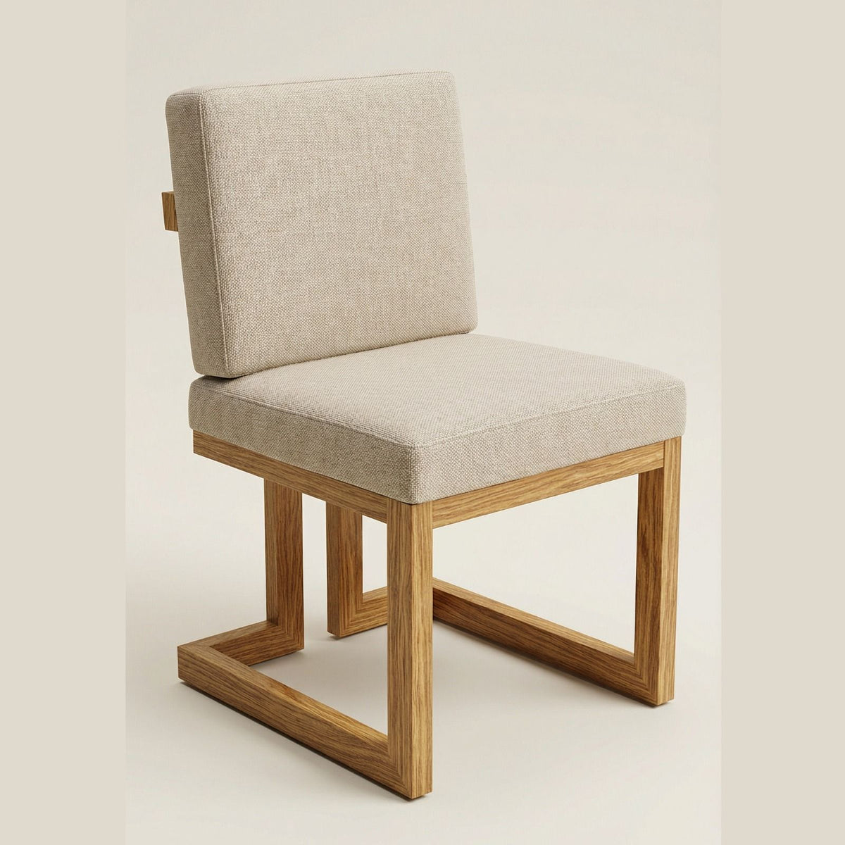 Silla Montel en Rosa Morada Sólida y Lino · Arquitectónico