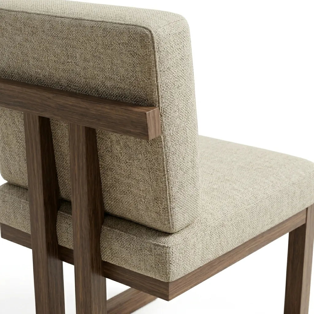 Silla Montel en Rosa Morada Sólida y Lino · Arquitectónico