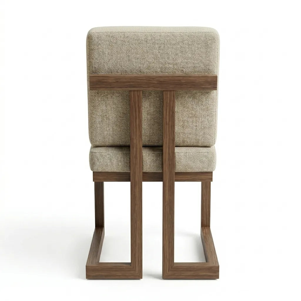 Silla Montel en Rosa Morada Sólida y Lino · Arquitectónico