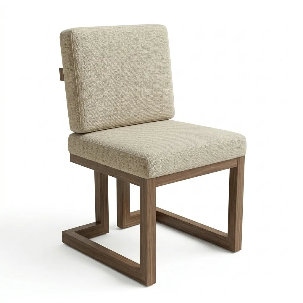 Silla Montel en Rosa Morada Sólida y Lino · Arquitectónico