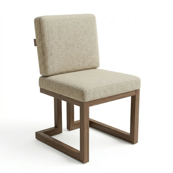 Silla Montel en Rosa Morada Sólida y Lino · Arquitectónico